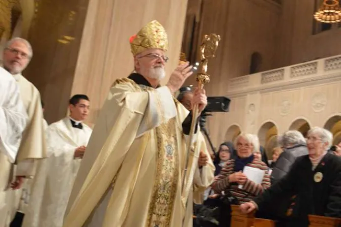 Cardinal Sean OMalley enters the Basilica of the National Shrine of the Immaculate Conception for the 2015 Vigil for Life Jan 22 2015 Credit Addie Mena CNA CNA 1 22 15