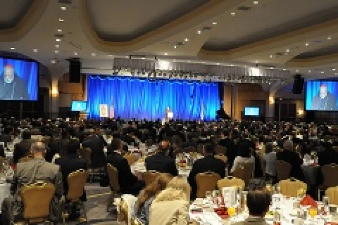 Cardinal Sean OMalley of Boston speaks during the 2014 National Catholic Prayer Breakfast on May 13 2014 Credit Br Pier Girogio Dengler OP CNA 5 13 14