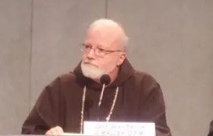 Cardinal Sean P. O'Malley, O.F.M. Cap, at a Dec. 5, 2013 press conference in the Vatican   Estefania Augierre/CNA