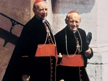 Cardinal Stefan Wyszyński with Cardinal Karol Wojtyła, the future St. John Paul II. Photo courtesy of Adam Bujak/Biały Kruk.