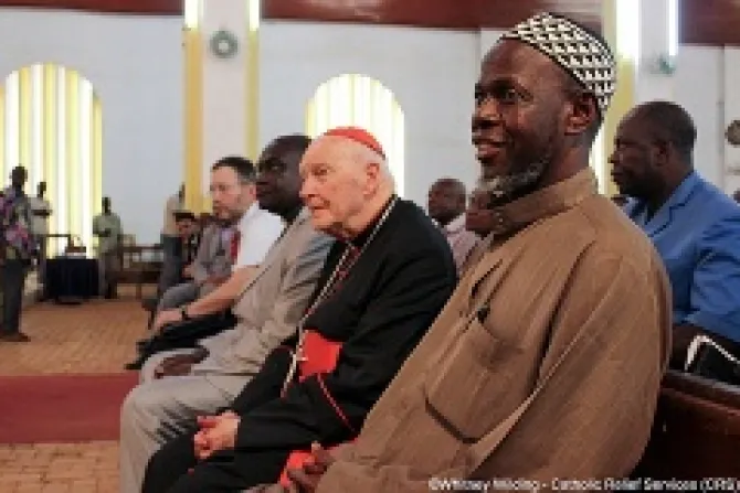 Cardinal Theodore E McCarrick met with religious leaders in the CAR to discuss possible solutions to end recent violence Credit Whitney Wilding Catholic Relief Services CNA