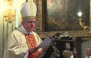 Cardinal Thomas Collins celebrates Mass in Rome in honor of the 125th anniversary of the Pontifical Canadian College on Nov. 21, 2013.   Andreas Dueren.