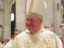 Cardinal Timothy Dolan of New York says Mass at St. Peter's Basilica, Oct. 1, 2015. 