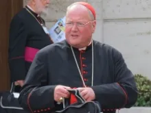 Cardinal Timothy M. Dolan leaves the Oct. 2012 synod on the New Evangelization at the Vatican. 