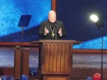Cardinal Timothy Dolan gives the closing benediction during the 2012 Republican National Convention on Aug. 30, 2012 in Tampa, Fla.