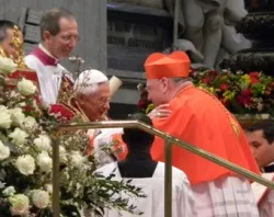 Pope Benedict XVI gives Cardinal Timothy M. Dolan of New York his biretta and cardinal's ring at the Feb. 2012 consistory. ?w=200&h=150