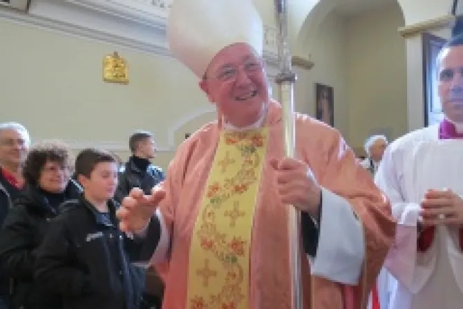 Cardinal Timothy M Dolan enters Nostra Signora di Guadalupe on March 10 2013 Credit Christina SenourCNA