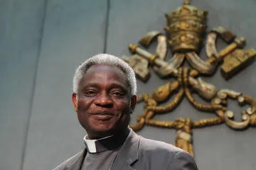 Cardinal Turkson at Vatican Press Offices conference on upcoming conference for Women and the post 2015 development agenda Credit Bohumil Petrik CNA 5 21 15   Copy