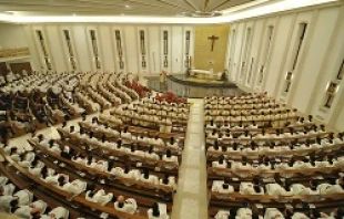 Cardinal Velasio De Paolis gives the homily during the opening Mass of the Legionaries’ General Chapter on January 8, 2014.   Legionaries of Christ