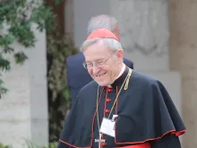 Cardinal Walter Kasper leaves the Vatican's Synod Hall, Oct. 13, 2014. 