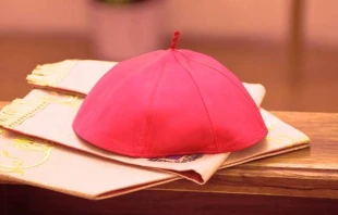 Cardinal's zucchetto.   Antonio Gravante / Shutterstock.