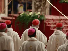 Cardinals and Bishops celebrate Mass in St. Peter's Basilica with Pope Francis for the Feast of Our Lady of Guadalupe on Dec. 12, 2014. 