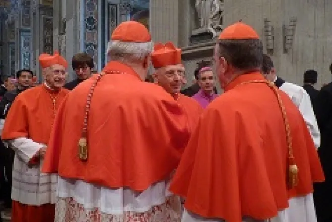 Cardinals greet each other after the consistory on November 24 2012 in St Peters Basilica CNA500x320 Vatican Catholic News 11 24 12