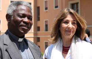 Cardinal Turkson, Naomi Klein at the People and Planet First conference at the Patristic Institute Augustinianum in Rome, Italy on July 2, 2015.   Bohumil Petrik/CNA.