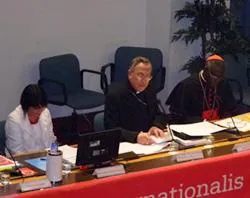 Lesley-Anne Knight, Cardinal Oscar Rodriguez Maradiaga, and Cardinal Robert Sarah speak at the Caritas meeting in Rome?w=200&h=150