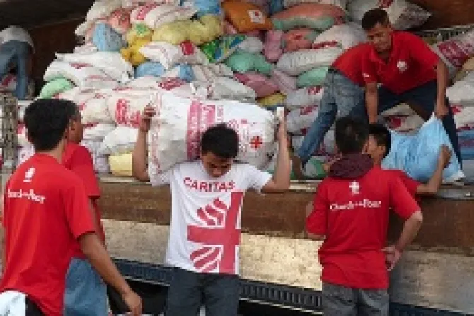 Caritas Volunteers in Relief Work Action Credit Caritas Manila CNA 8 21 13
