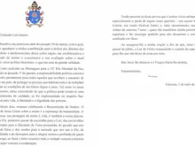 Letter from Pope Francis to former Brazilian president Lula. 
