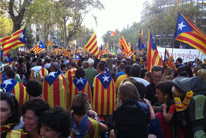 Catalan independence protest on September 11th 2012 Credit Kippelboy via Wikimedia Commons 30 CNA 9 28 15