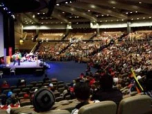 Youth hear a catechesis at the 2008 World Youth Day in Sydney, Australia