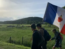 Catholic scouts participate in the Chartres pilgrimage, June 2019. 