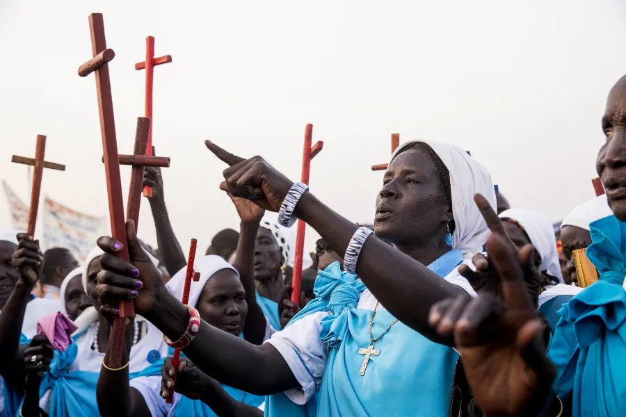 Catholics at a camp for internally displaced persons near Malakal, South Sudan, Jan. 13, 2016. ?w=200&h=150