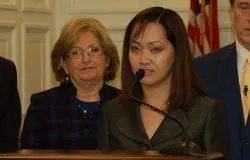 Cathy Cenzon-DeCarlo, RN speaks March 5, 2013 at the press conference on Religious Freedom. ?w=200&h=150
