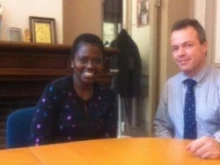 Cecilia Taylor-Camara with Jorge Nuño Mayer.