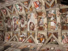 Ceiling of the Vatican's Sistine Chapel on Oct. 29, 2014. 