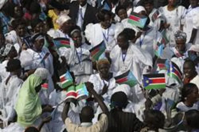 Celebrations marked the independence of the Republic of South Sudan on July 9 2011 Credit Sara A Fajardo Catholic Relief Services CNA World Catholic News 7 11 11
