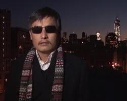 Chen Guangcheng gives his message from New York City with the Freedom Tower in the background (File Photo-CNA).?w=200&h=150