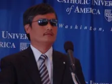 Chen Guangcheng speaks at Catholic University of America, Oct. 2, 2013. 