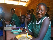 Children at CRS' Food for Education program in Senegal. 