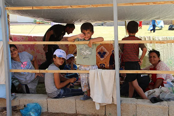 Children in the Church of St Josef in Ankawa Erbil in Iraq Credit Aid to the Church in Need CNA 8 19 14
