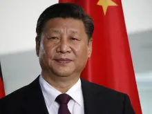 Chinese president Xi Jinping at a press conference after a meeting with the German chancellor in Berlin, July 5, 2017. 