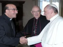 Archbishop Chomali of Conception meets with Pope Francis. 