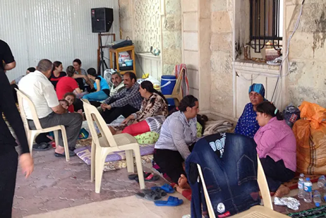 Christian refugees take refuge in Erbil Iraq on August 9 2014 Credit  Fr Firas Benham Benoka CNA 8 11 14