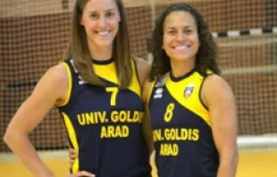 Christina Wirth (Left) and Jennifer Risper currently play professional basketball in Romania.   Ciprian Petcut, courtesy of FOCUS.