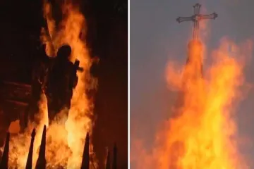 Church fires in chile