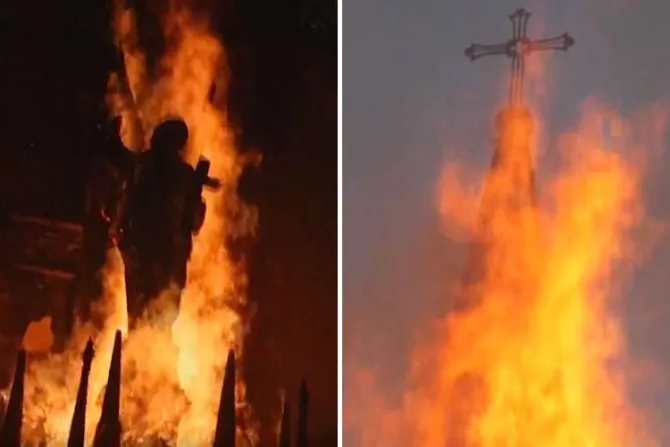 Church fires in chile