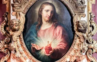 An image of the Sacred Heart in the Church of the Jesu, in Rome. Daniel Ibanez/CNA