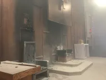 The Co-Cathedral of St. Thomas More after the June 5, 2019 fire. 