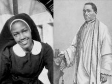 Sister Thea Bowman (Courtesy of the Franciscan Sisters of Perpetual Adoration) and Venerable Augustus Tolton