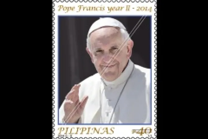 Commerative Pope Francis p40 Denomination Stamp copy Credit PHL Post Philippines CNA 3 24 14