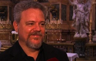 Composer Martin Palmeri during an interview with CNA at the opening concert for the International Festival of Sacred Music and Art on Oct. 29 2013.   Andreas Dueren/CNA.