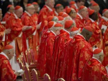 The College of Cardinals celebrates Mass March 12, 2013 before entering the Sistine Chapel for the papal conclave. 