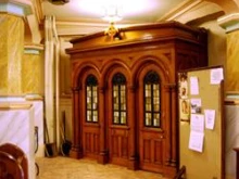 A confessional like those used in Catholic parishes. 