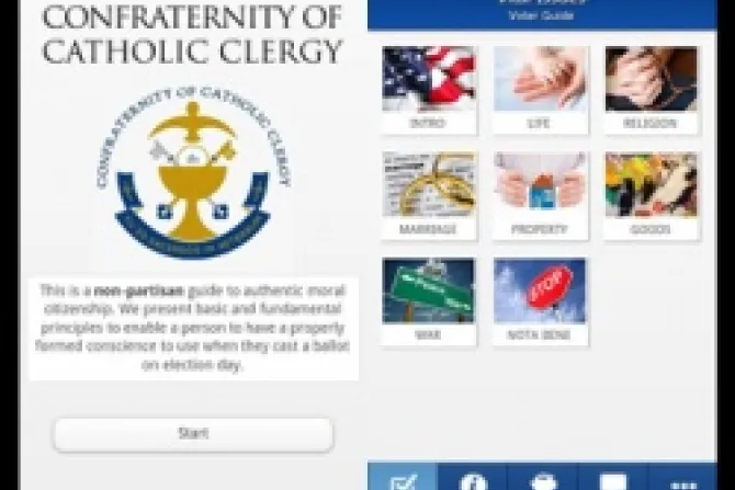 Confraternity of Catholic Clergy Voting App screenshot CNA US Catholic News 10 23 12