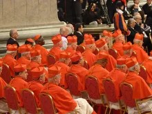 Cardinals participate in the Nov. 2012 consistory in St. Peter's Basilica. 