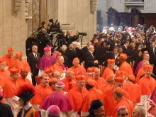 Cardinals participate in a consistory held in St. Peter's Basilica, Nov. 4, 2014. 