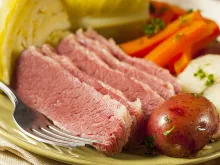 Corned beef and cabbage. 